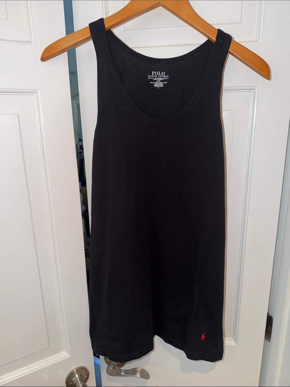 Polo by Ralph Lauren Black Tank Top with Red Logo